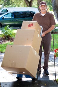 Man and van in Leicester moving boxes